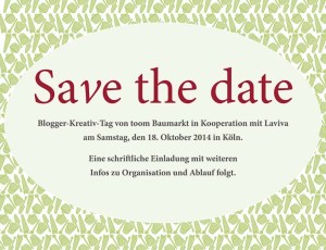 die Vorabeinladung zum Blogger-Kreativ-Tag